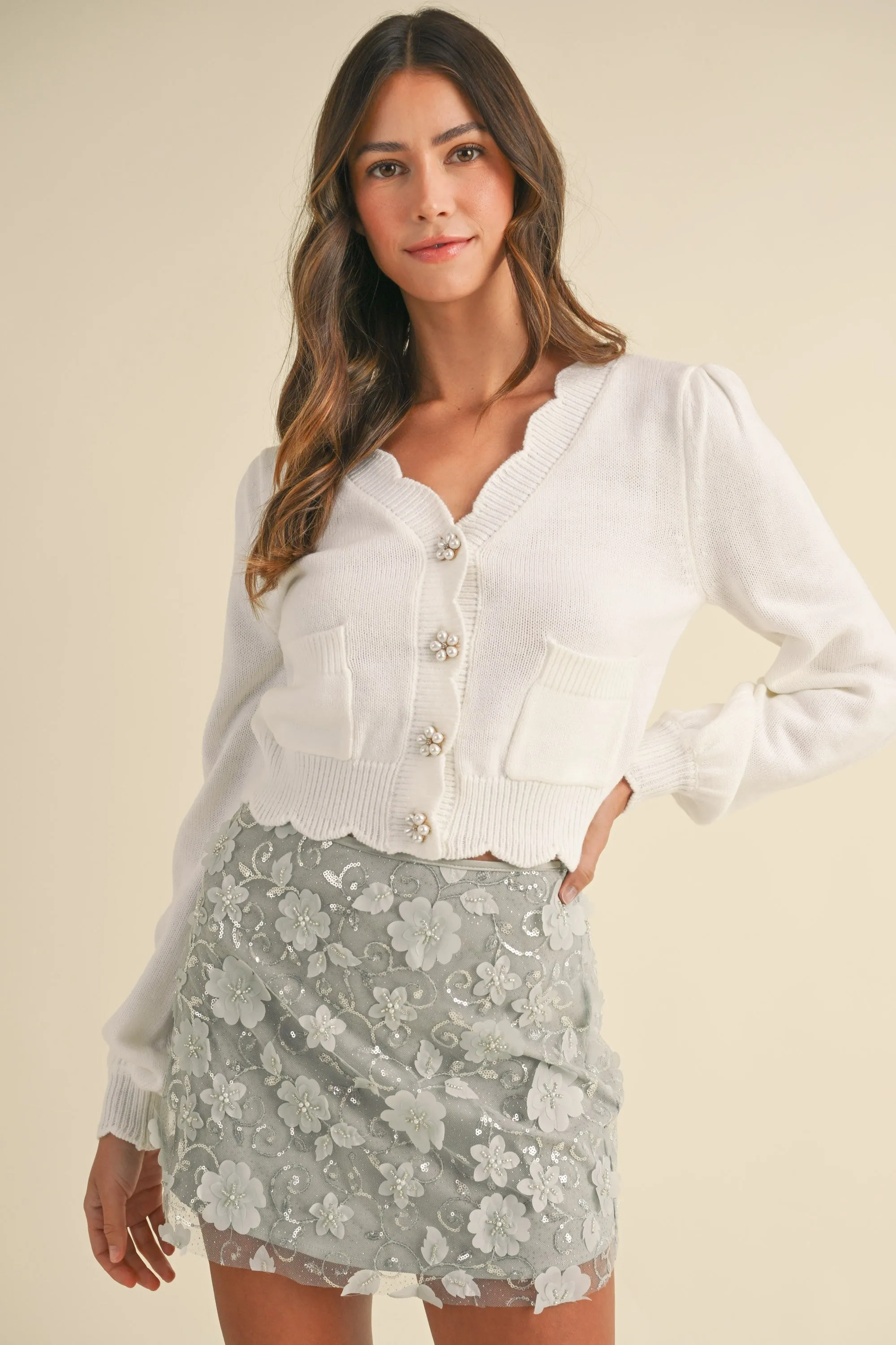 White Winter Top