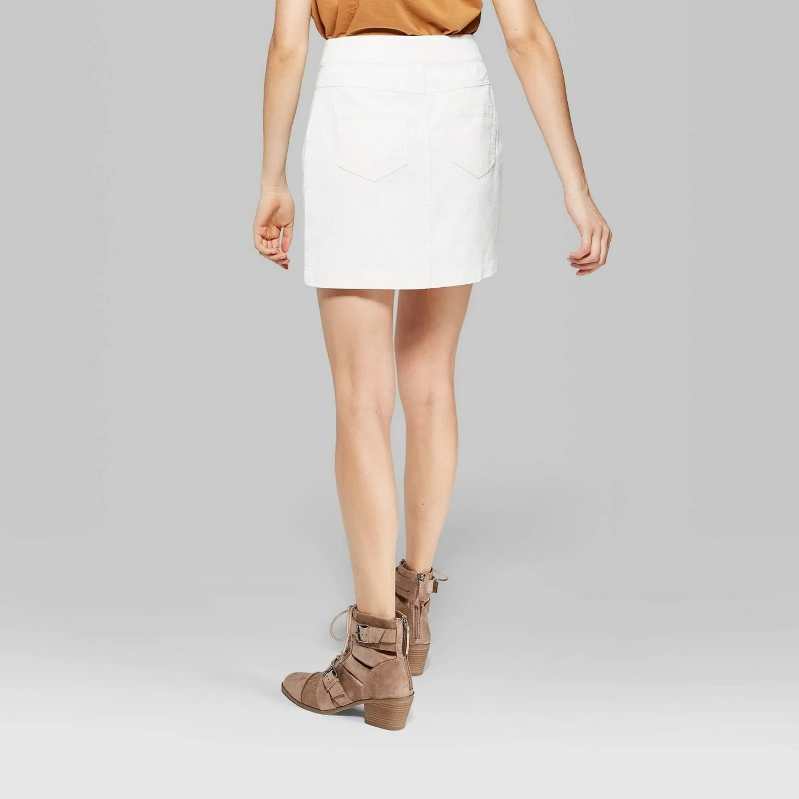 Wild Fable Women's Zip Front Corduroy Mini Skirt