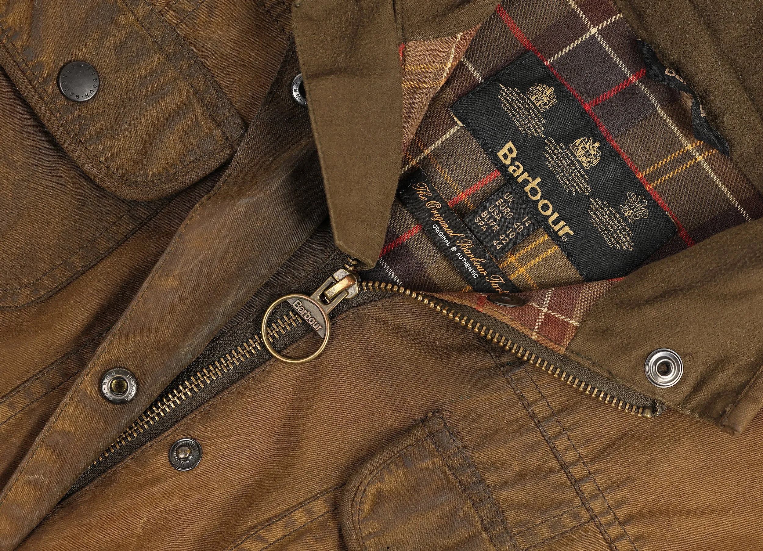 Women's Barbour Utility Wax Jacket - Brown - Womens M