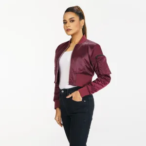 Womens Cropped Port Royale Bomber Jacket