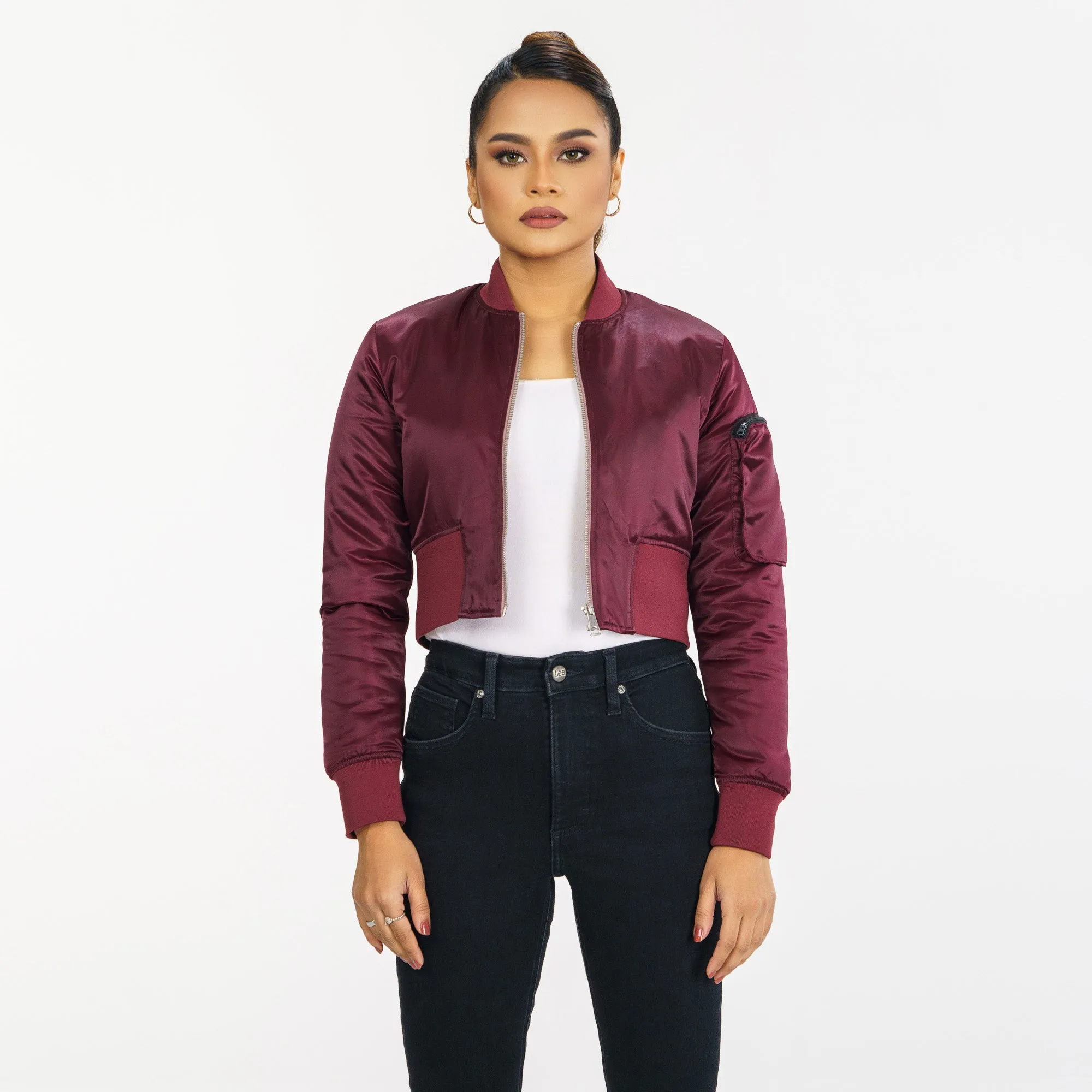 Womens Cropped Port Royale Bomber Jacket