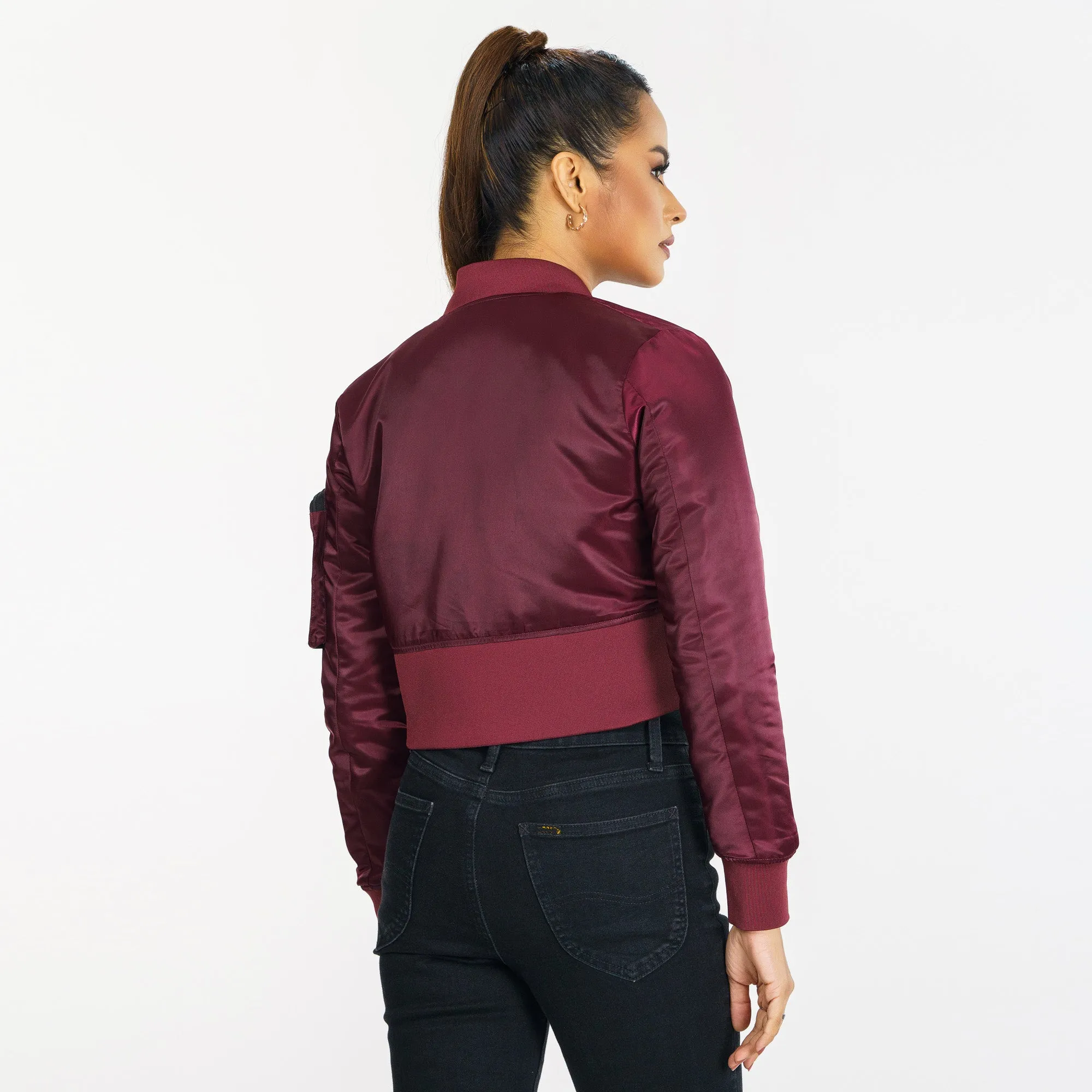 Womens Cropped Port Royale Bomber Jacket