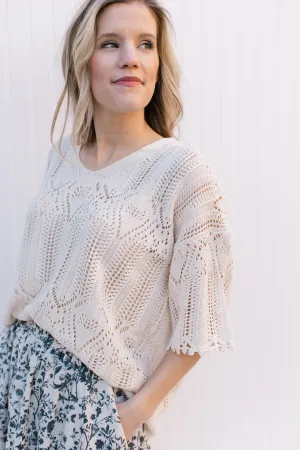 X Spring Cream Sweater