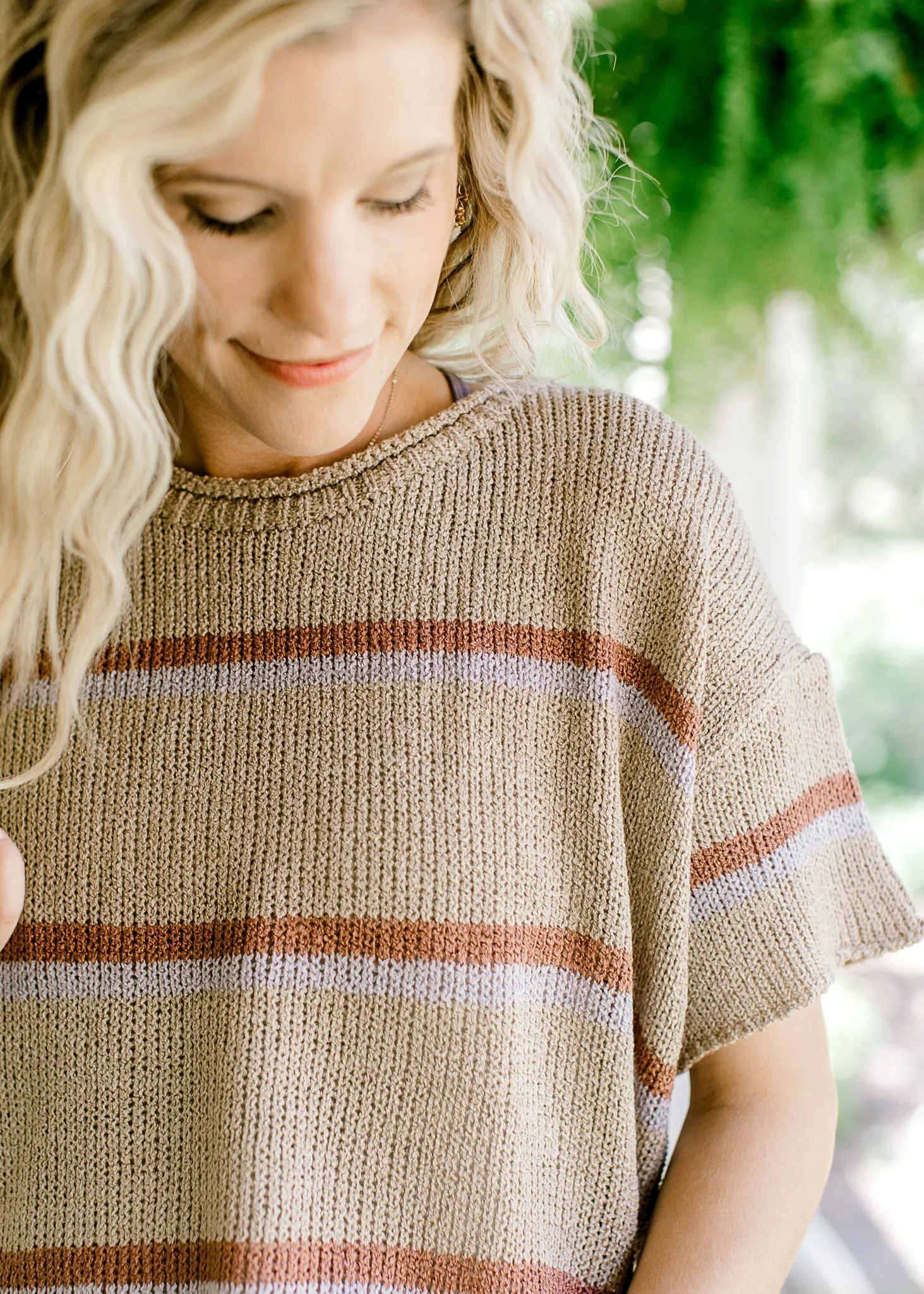 XZ Mocha Magic Short Sleeve Sweater
