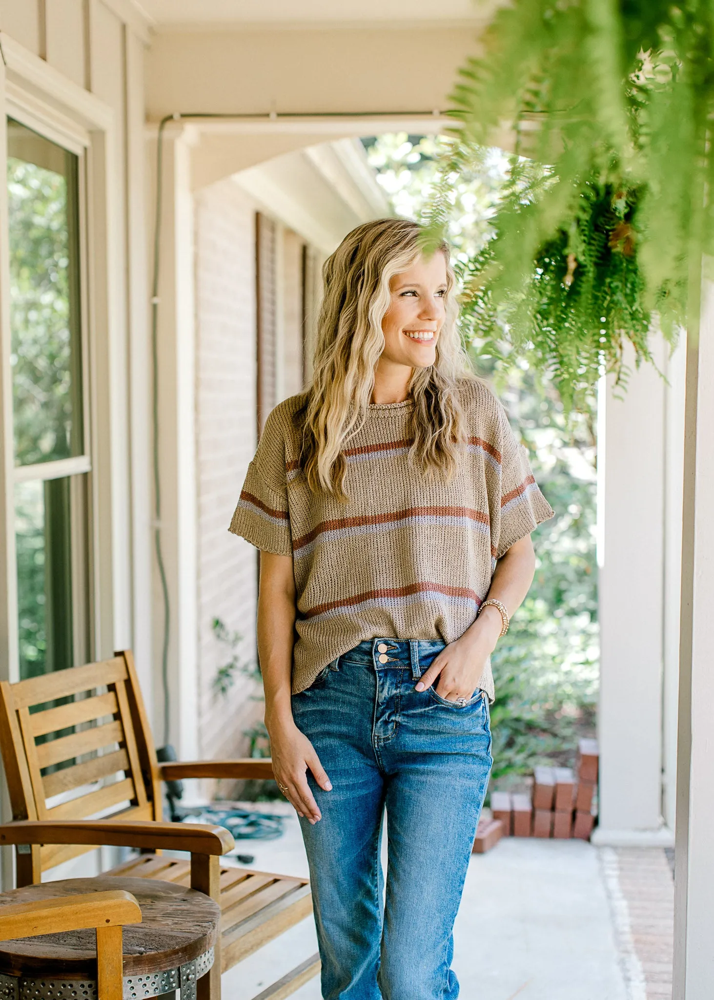 XZ Mocha Magic Short Sleeve Sweater