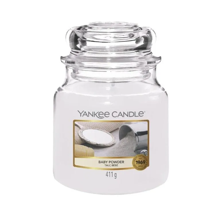 Yankee Candle Medium Jar Baby Powder Classic 411g