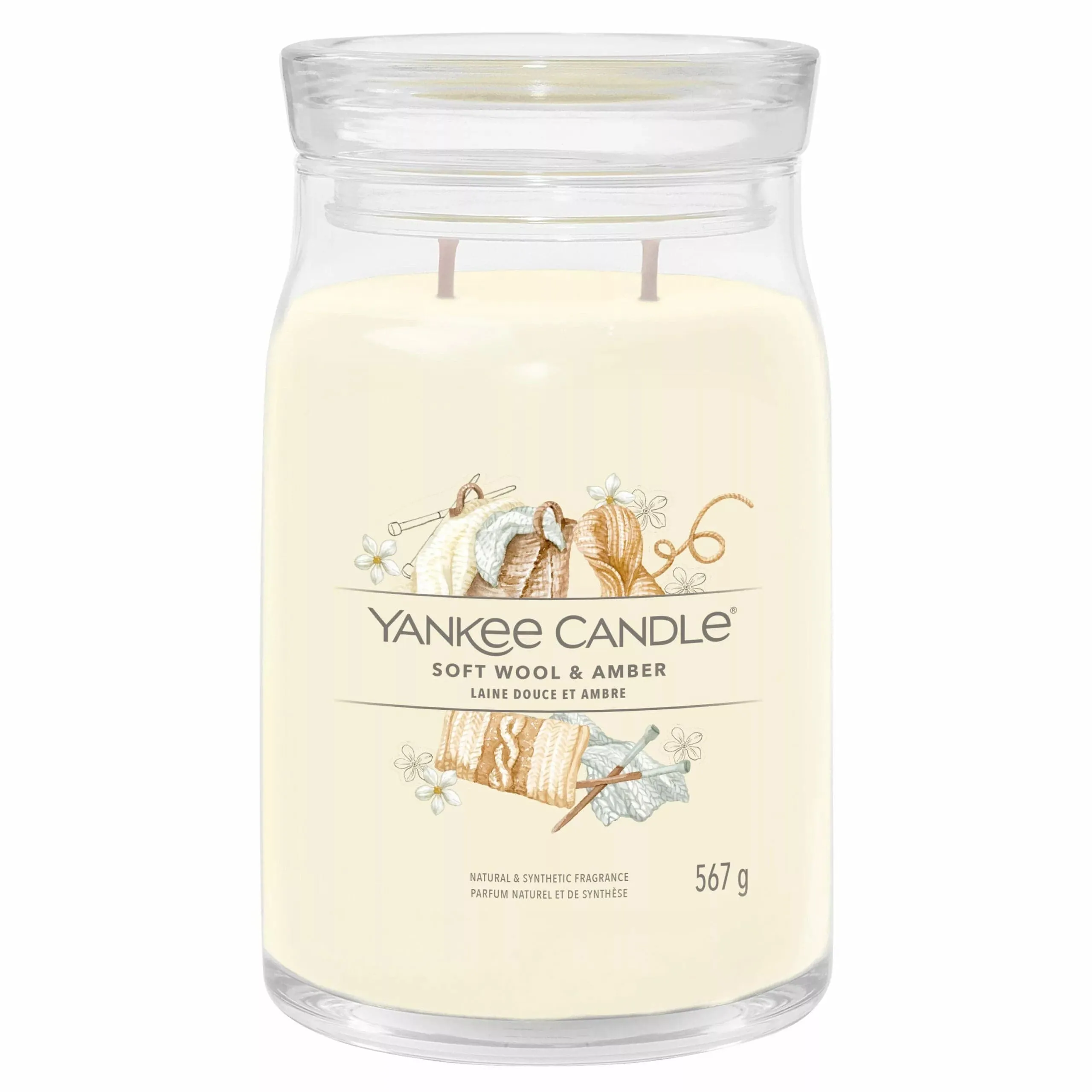 Yankee Candle Signature Large Jar Soft Wool & Amber 567g
