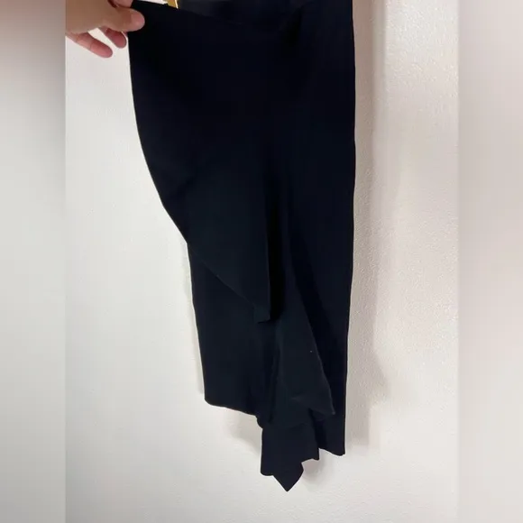 ZARA NWT Knit Ribbed Straight Ruffle Bodycon Skirt Size M